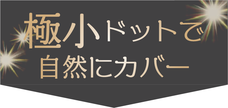 極小ドットで自然にカバー